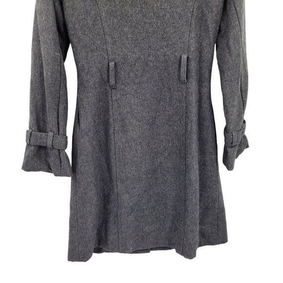 Rampage Peacoat Wool Single Breasted Button Down Long Gray S Military Streetwear - Picture 10 of 10